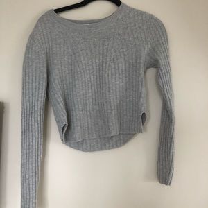 Babaton Grey Ribbed Sweater.